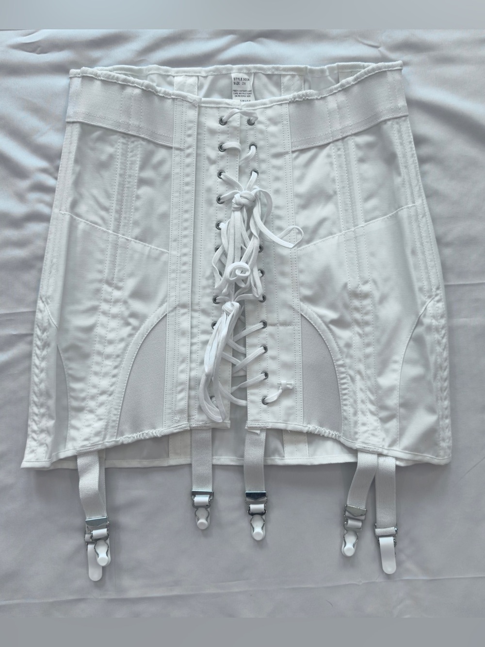 VENUS White Underbust Corset and Girdle-Waist Cincher. VINTAGE